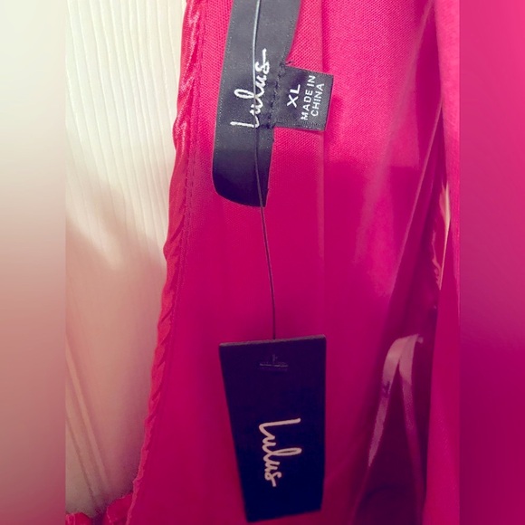 Lulus Pink Pleated Maxi Romper Dress (XL, NWT) - Picture 12 of 12